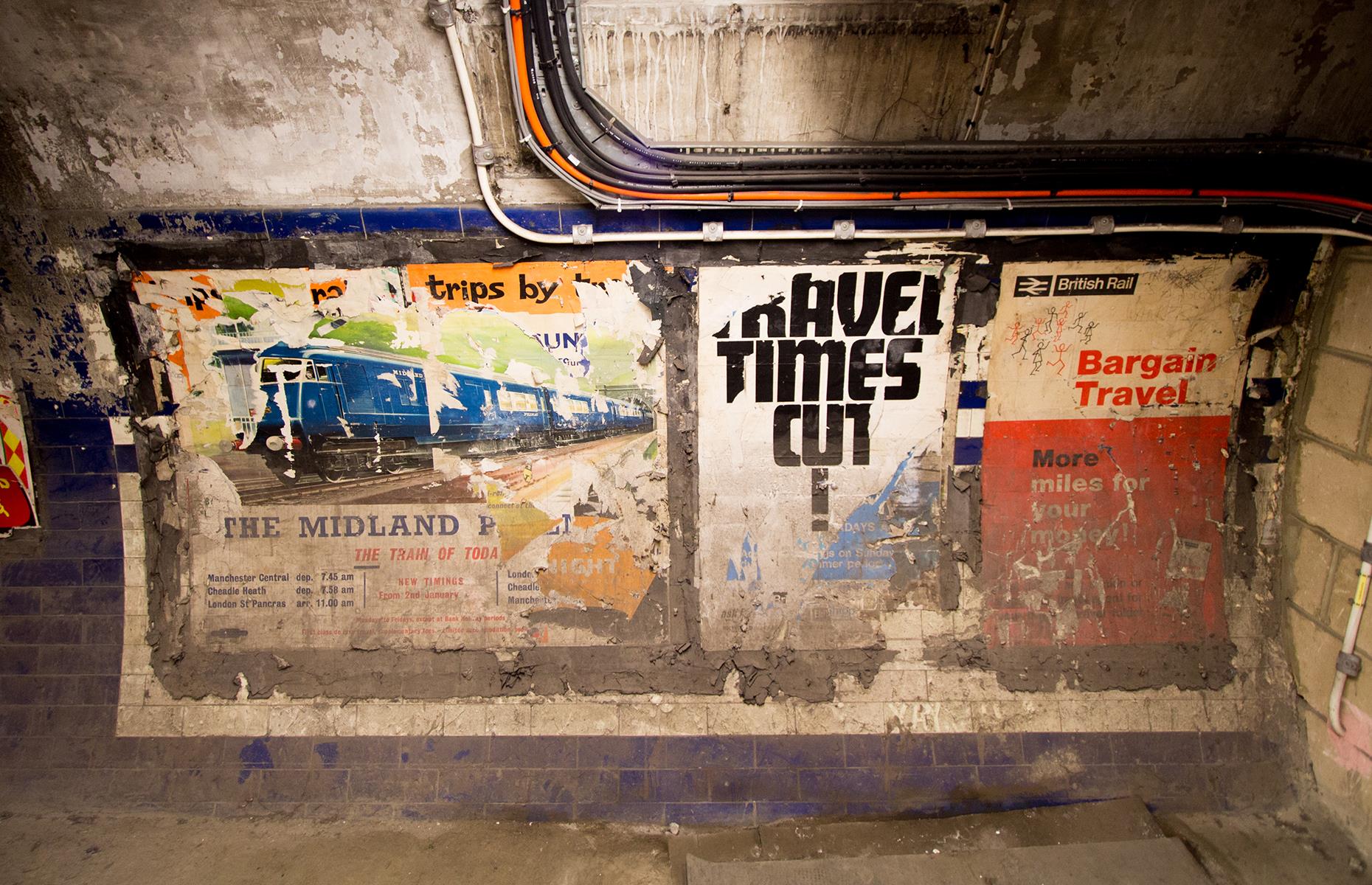 Disused tunnels at Euston, London, UK